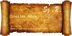 Szeiler Róza névjegykártya